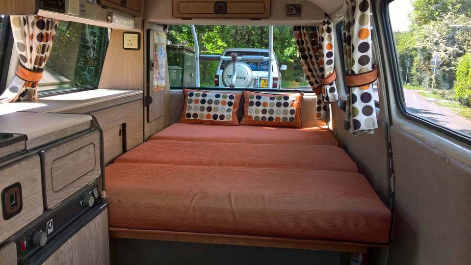 Camper van cushions and soft furnishings by Tovey Mead of sewtovey